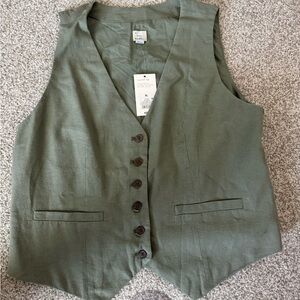 New with tags sage green vest